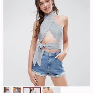 Asos wrap halter top, NWT